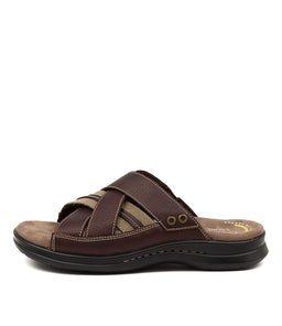 IVORY CF CHOC TUMBLE LEATHER
