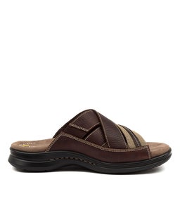 IVORY CF CHOC TUMBLE LEATHER