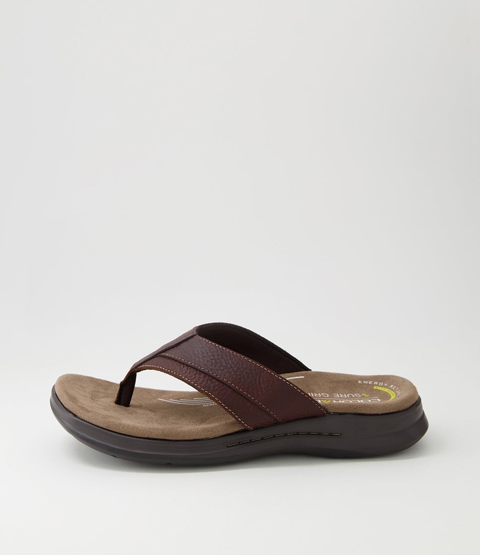 Incara Chocolate Tumble Leather Thongs