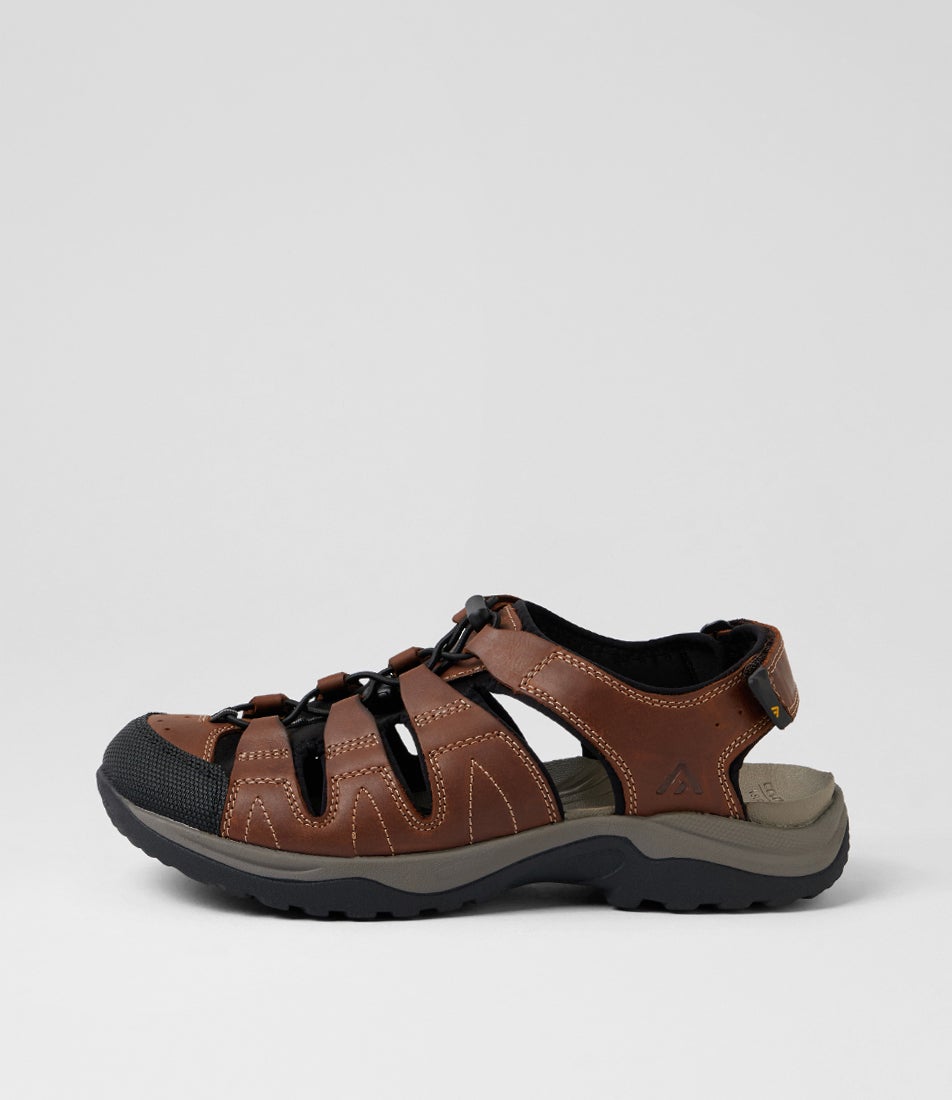 Jaws Brown Crazyhorse Leather Sandals Jaws Brown Crazyhorse Leather Sandals
