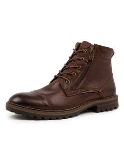 Gasp Chestnut Leather Lace Up Boots Gasp Chestnut Leather Lace Up Boots