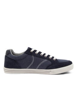 LANETTI CF NAVY CANVAS SUEDE