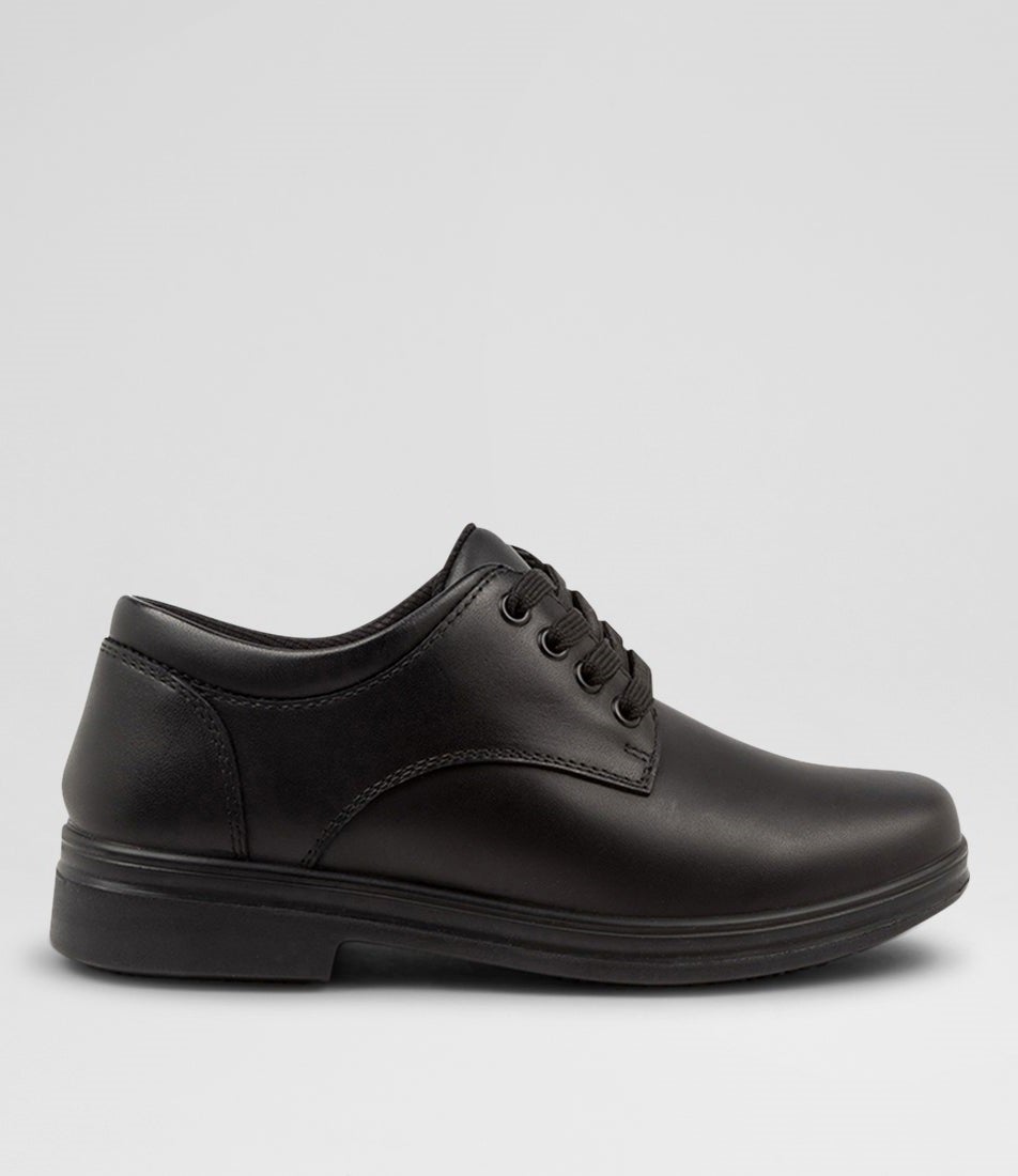 Solace Junior Matte Black Leather Lace Up Shoes Solace Junior Matte Black Leather Lace Up Shoes