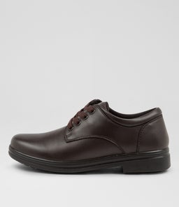 SOLACE JNR CF MATTE BROWN LEATHER