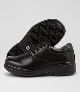 REACT2 JNR E S CF BLACK LEATHER