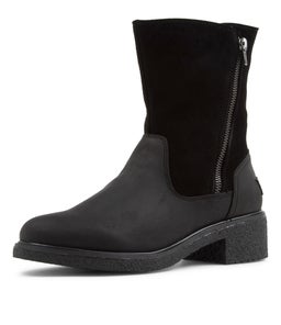 KARRS CF BLACK LEATHER SUEDE