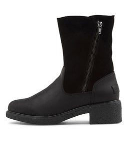 KARRS CF BLACK LEATHER SUEDE