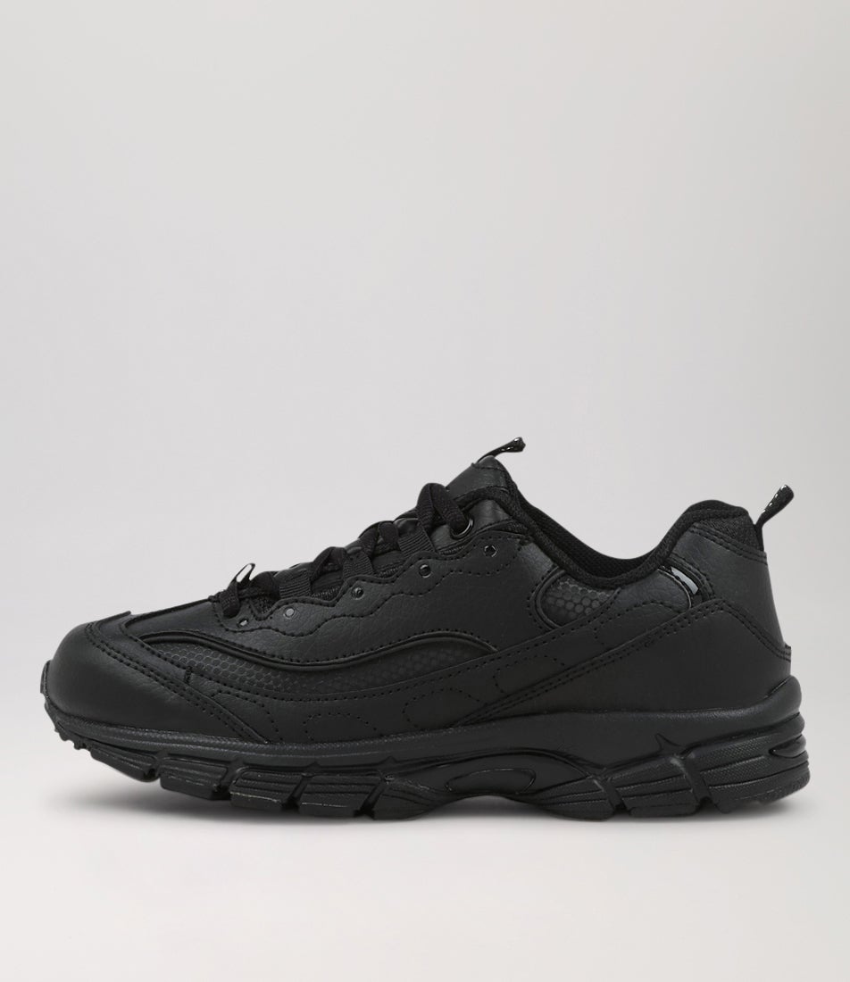 Sage Jnr E Lace Lol Black Leather Sneakers