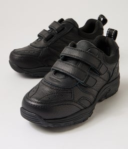 HYPE JNR E ADJ CF BLACK LEATHER