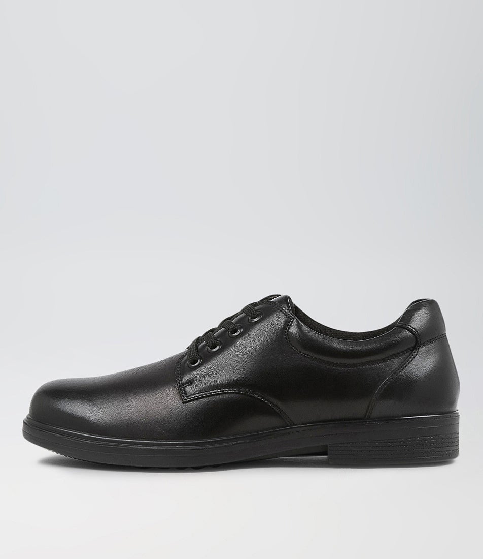 Daze Senior E Black Leather Lace Up Shoes Daze Senior E Black Leather Lace Up Shoes