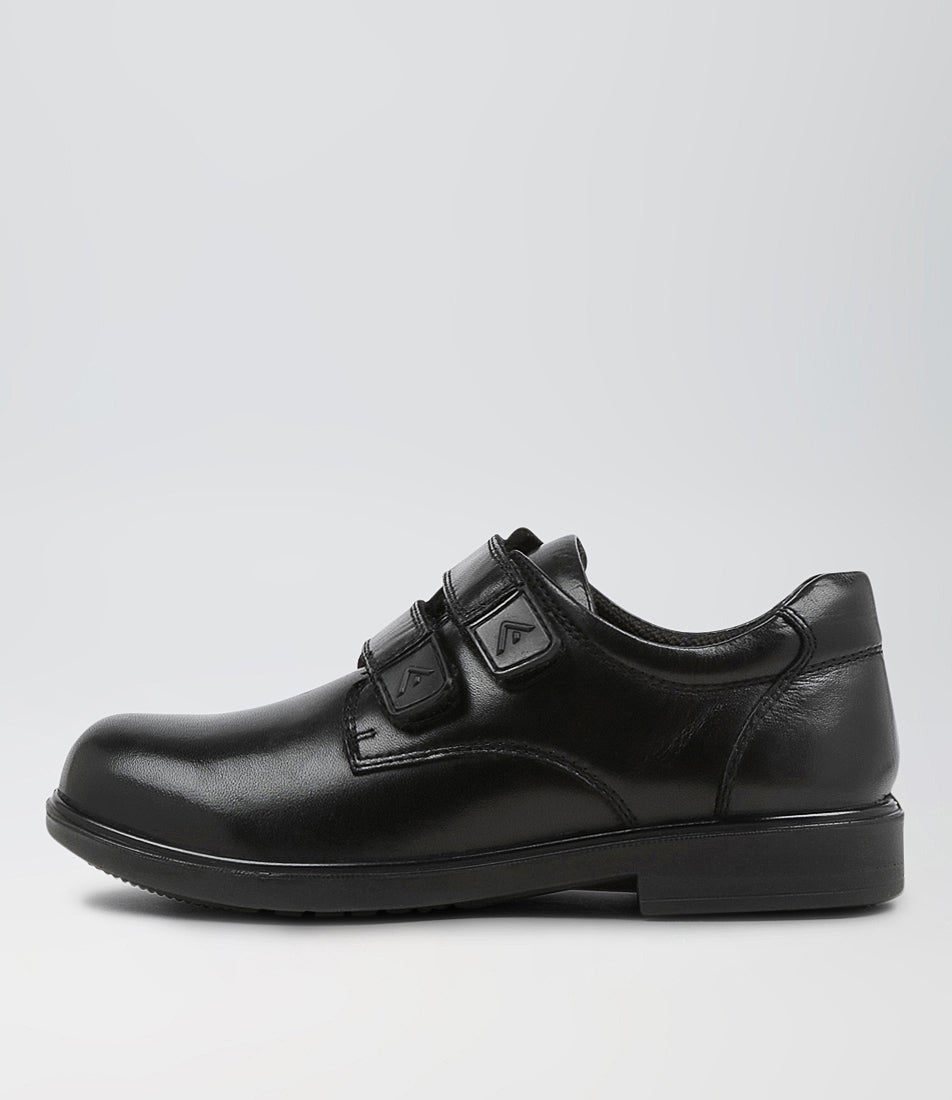 Daze Jnr Adj Spongebob Black Leather Flat Shoes Daze Jnr Adj Spongebob Black Leather Flat Shoes