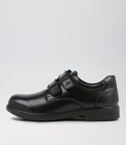DAZE JNR E ADJ SB CF BLACK LEATHER