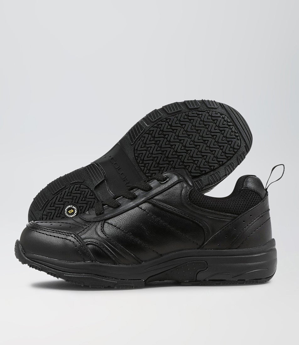 Hype Junior E Black Leather Lace Up Sneakers Hype Junior E Black Leather Lace Up Sneakers