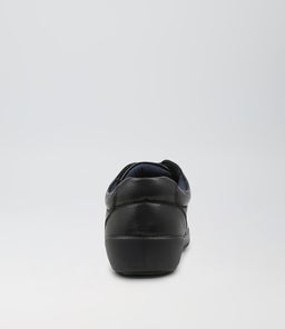 KENNY JNR LACE E SB CF BLACK LEATHER