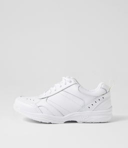 Hype Senior E White Leather Lace Up Sneakers Hype Senior E White Leather Lace Up Sneakers