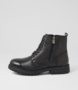 Arjo Black Leather Ankle Boots Arjo Black Leather Ankle Boots