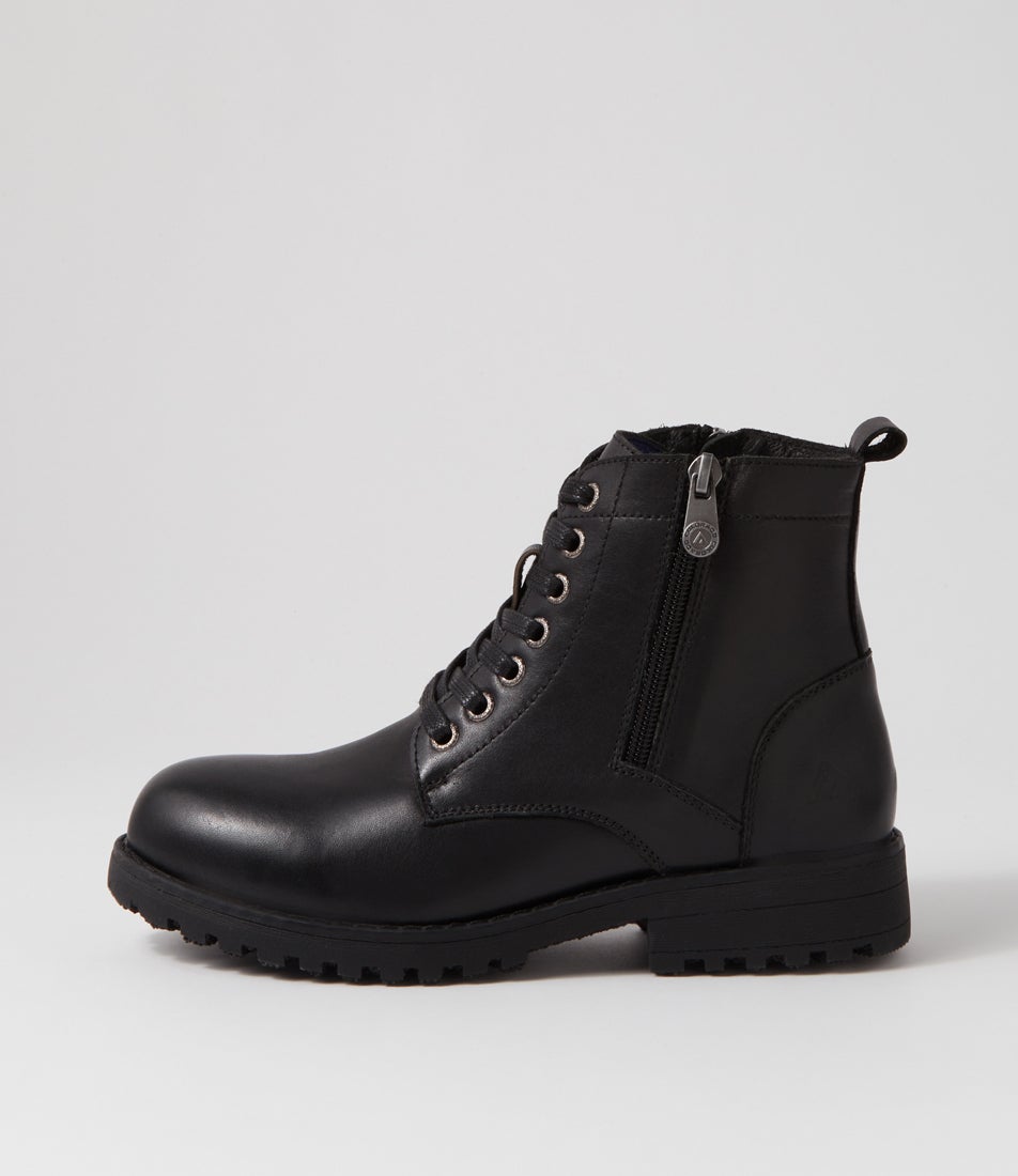 Arjo Black Leather Ankle Boots Arjo Black Leather Ankle Boots