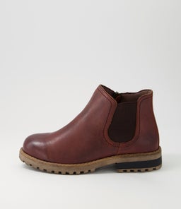 Amo Mid Brown Leather Ankle Boots Amo Mid Brown Leather Ankle Boots