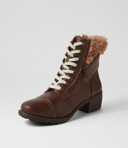DARINGS CF BROWN LEATHER FUR