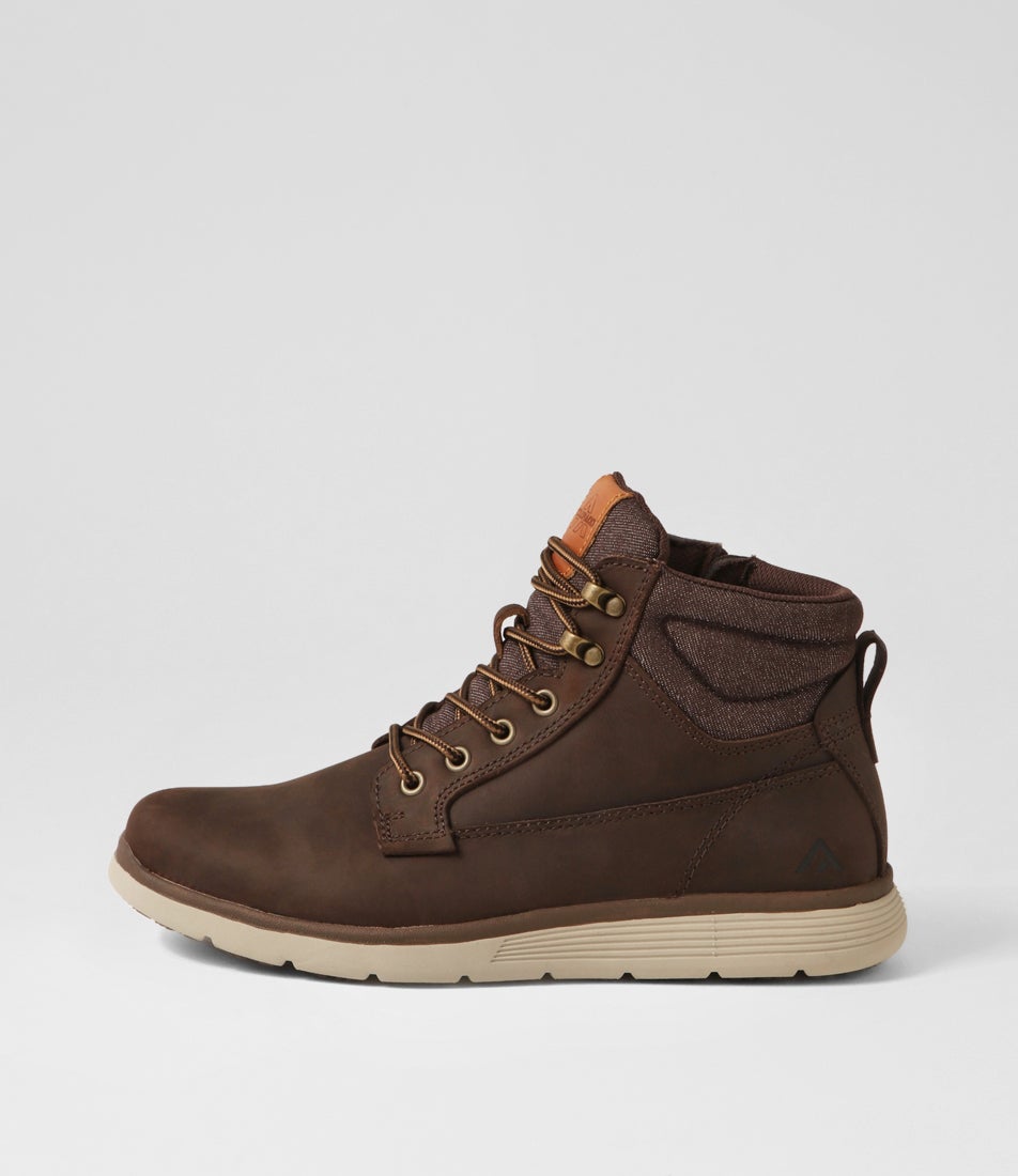 Yrbud Dark Brown Crazyhorse Leather Lace Up Boots Yrbud Dark Brown Crazyhorse Leather Lace Up Boots