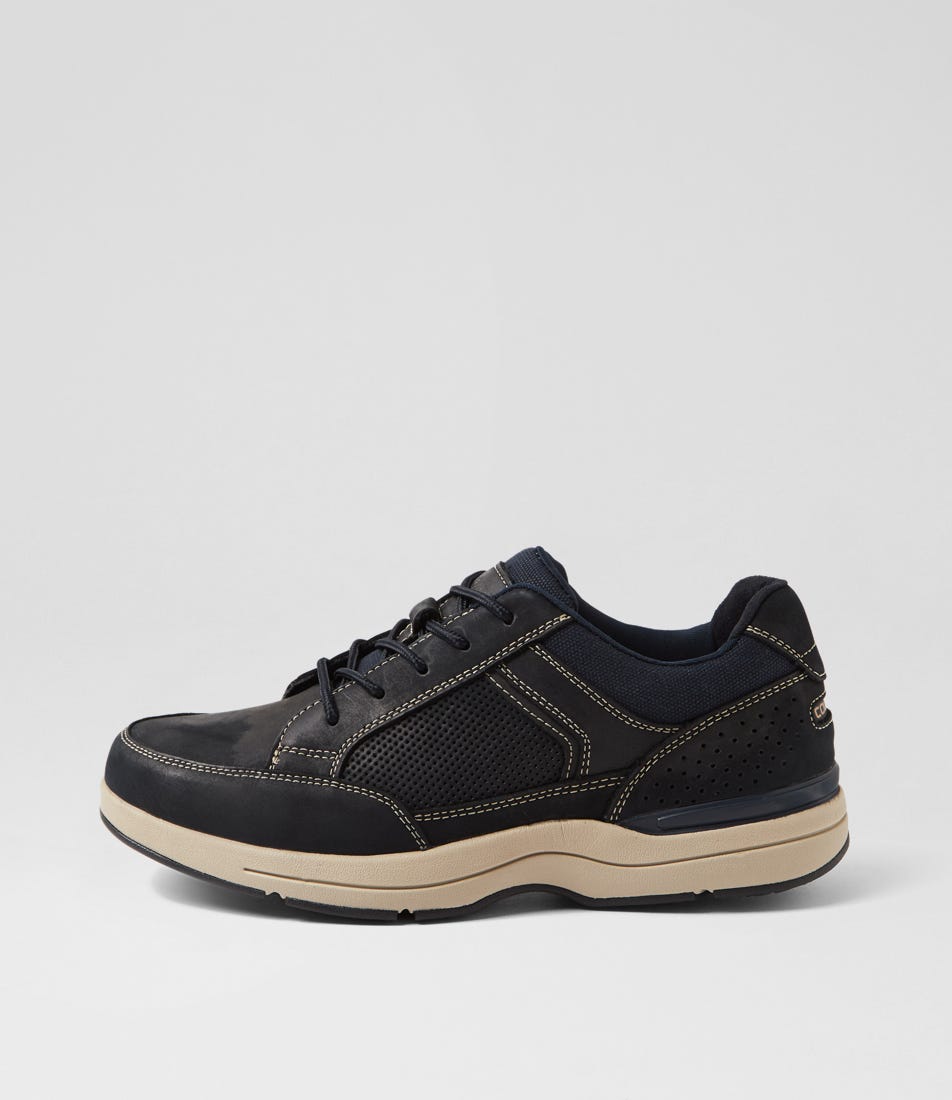 Reach Navy Nubuck Lace Up Flats
