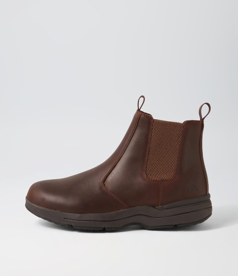 Grafters Men's Brown Crazyhorse Leather Chelsea Boots – Waxy Finish, Size 6.5, Comfort Fit - View #3