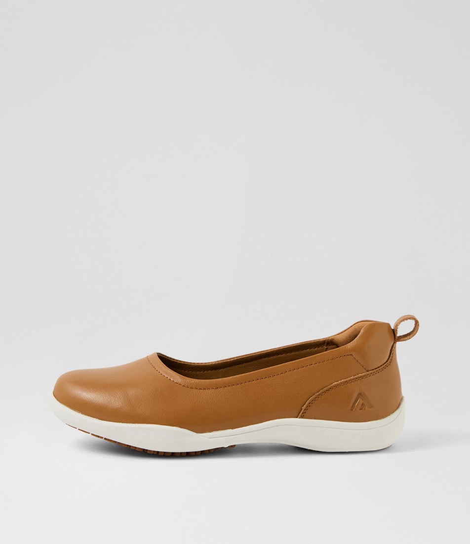 Grand Tan Leather Flat Shoes Grand Tan Leather Flat Shoes