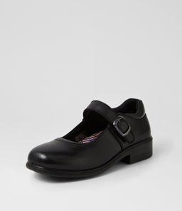 MOLLY JNR CF BLACK LEATHER