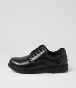 DEMO JNR LACE E CF BLACK LEATHER