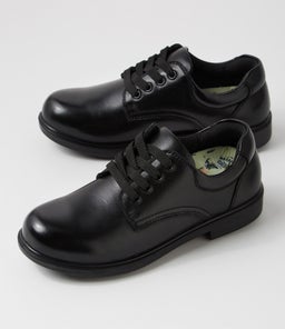 DEMO JNR LACE E CF BLACK LEATHER
