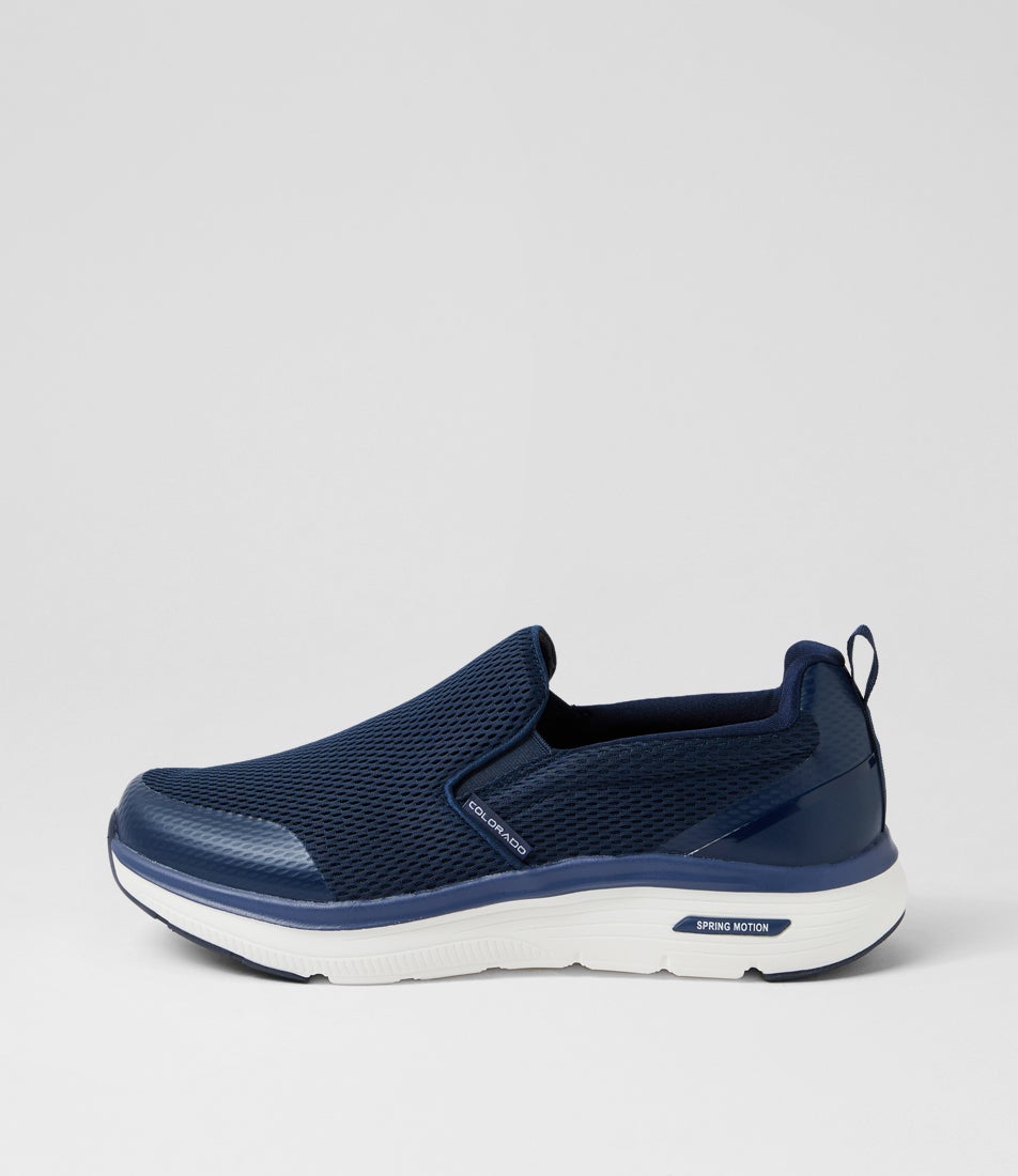 Beckett Navy Fabric Sneakers