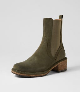 ROMANIA CF DK OLIVE SUEDE