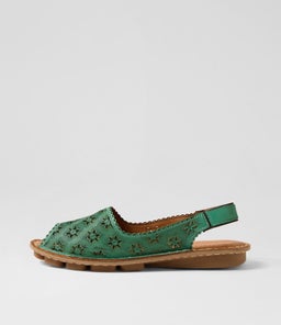 NELMA CF GREEN LEATHER