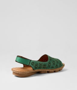 NELMA CF GREEN LEATHER