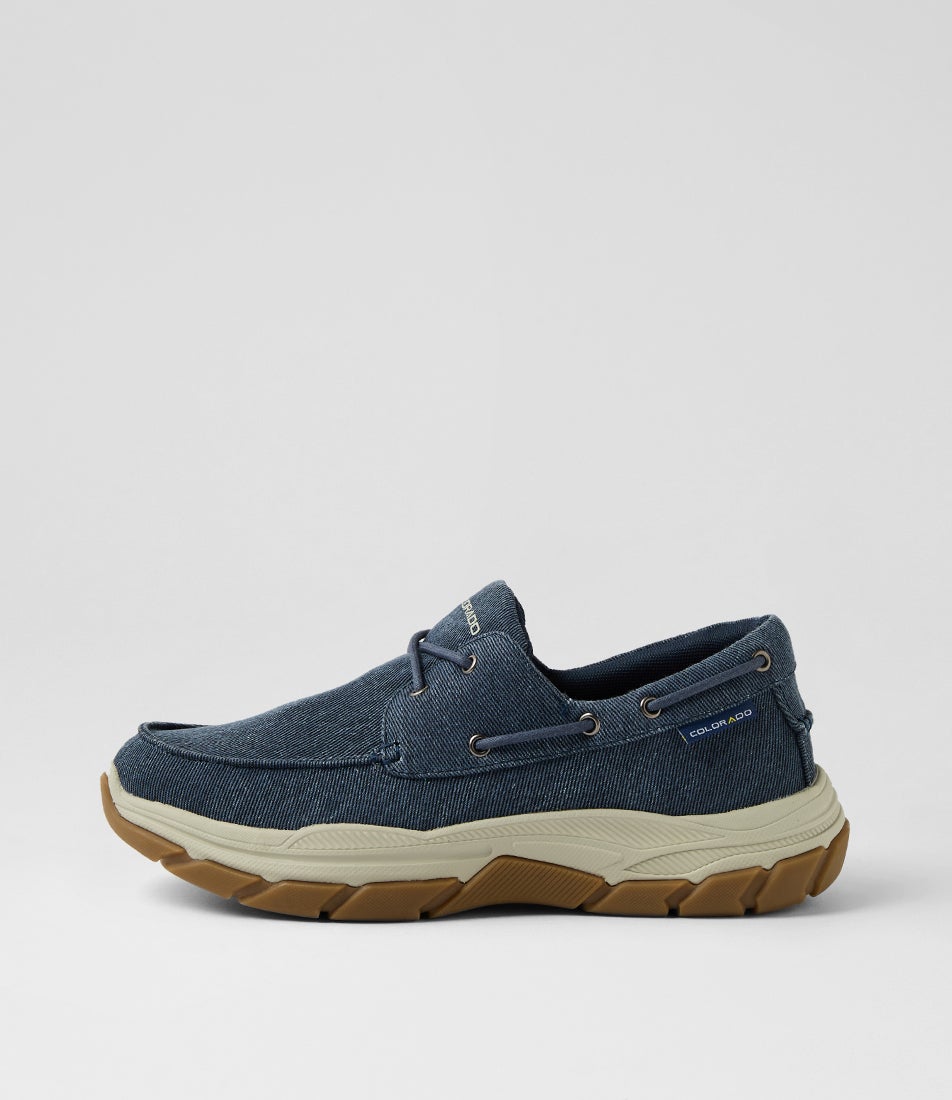 Kanebo Dark Navy Canvas Lace Up Flats Kanebo Dark Navy Canvas Lace Up Flats