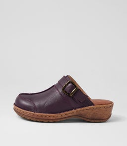 Nyla Plum Leather Heels Nyla Plum Leather Heels