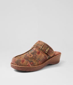 NYLA CF TAN FLORAL LEATHER