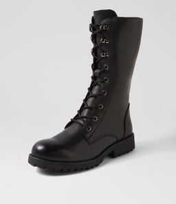 ARGYLE CF BLACK WAXY LEATHER