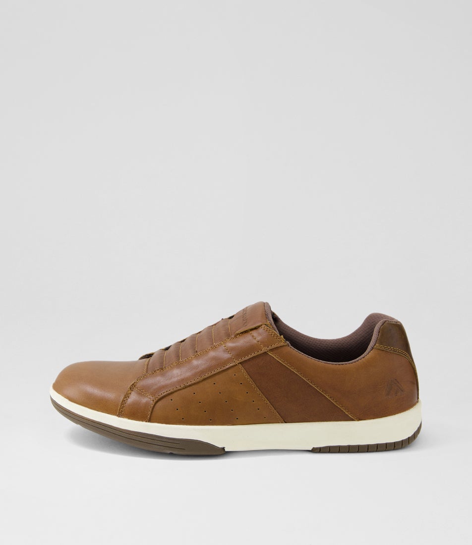 Viyo Cognac Pull Up Leather Sneakers Viyo Cognac Pull Up Leather Sneakers