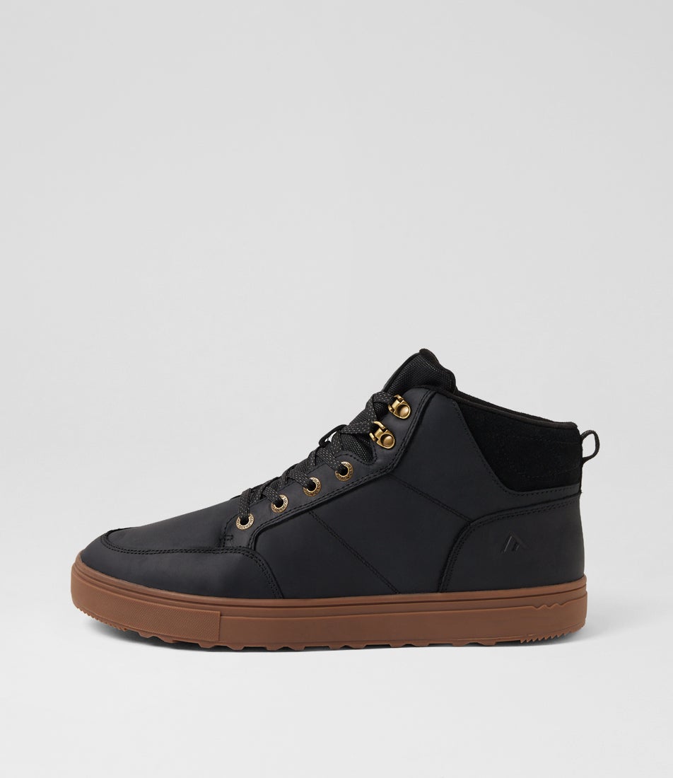 Cheech Black Gum Crazyhorse Leather Lace Up Boots