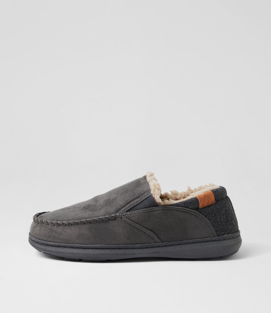 Hibernate Grey Fabric Slippers