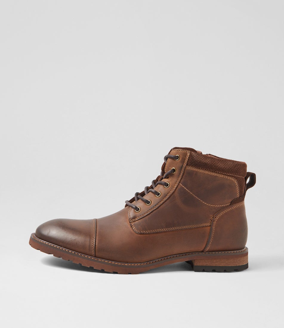 Chimney Brown Leather Lace Up Boots Chimney Brown Leather Lace Up Boots