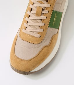 LARNY CF NATURAL GREEN SUEDE NYLON