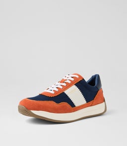 LARNY CF ORANGE NAVY SUEDE NYLON
