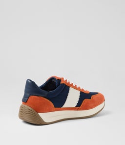 LARNY CF ORANGE NAVY SUEDE NYLON