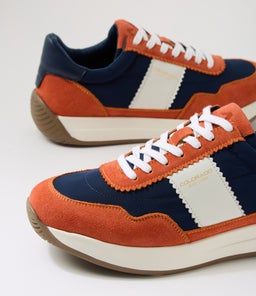 LARNY CF ORANGE NAVY SUEDE NYLON