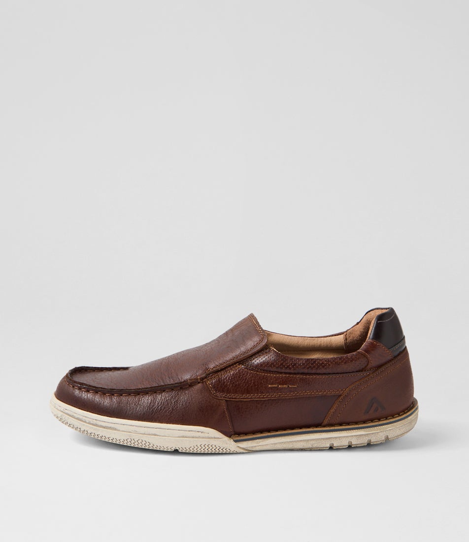 Rasp Cognac Leather Flat Shoes