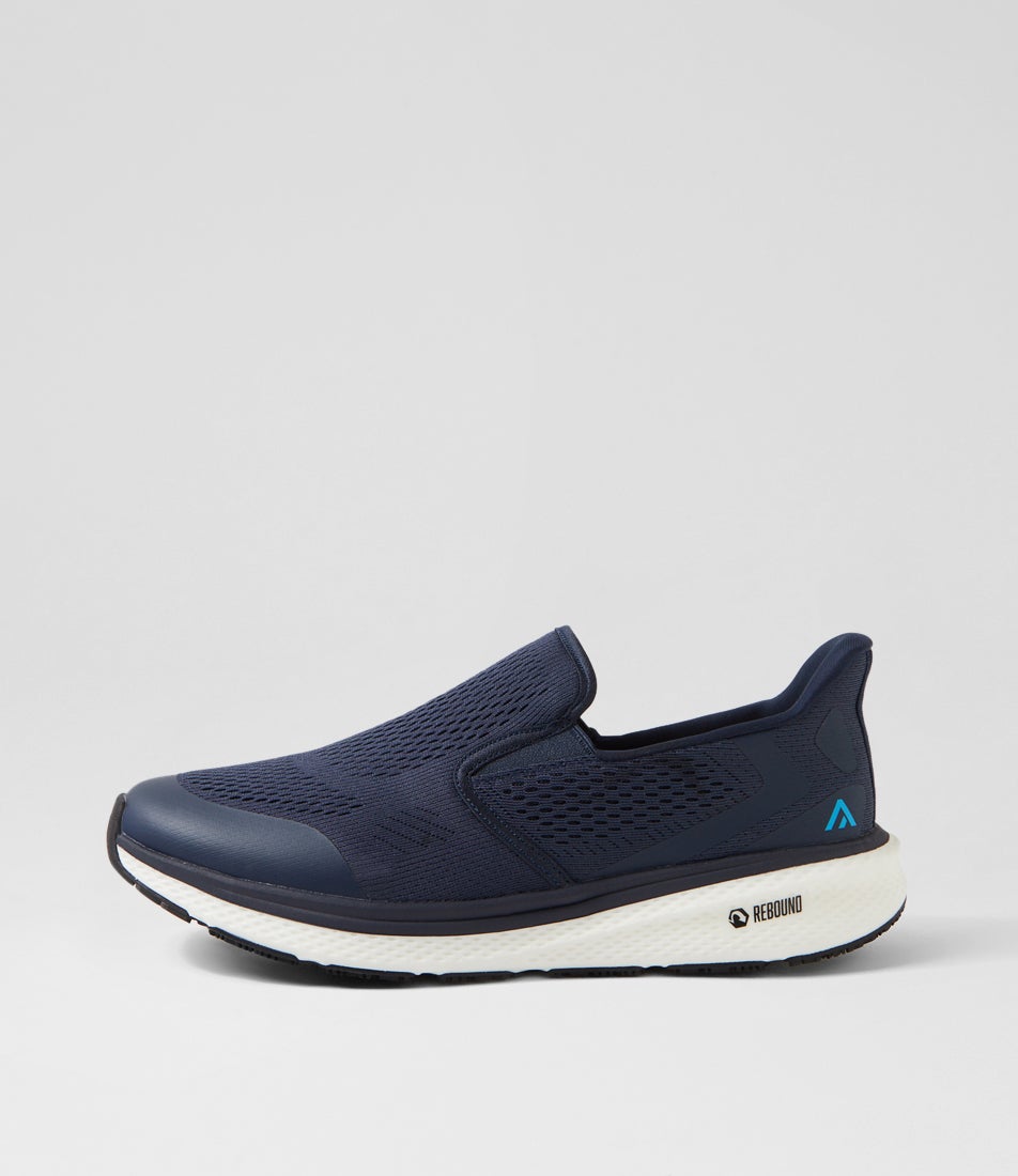 Luman Navy Mesh Sneakers