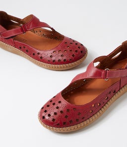 MOLLY CF DK RED LEATHER