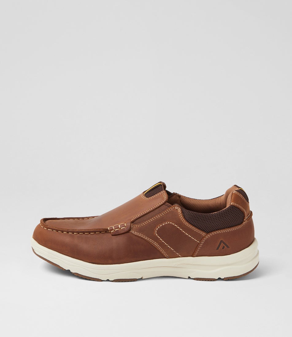 Oust Tan Leather Flat Shoes